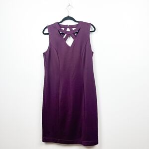 NWT Cleo Purple Mid Length Formal Business Office Dress